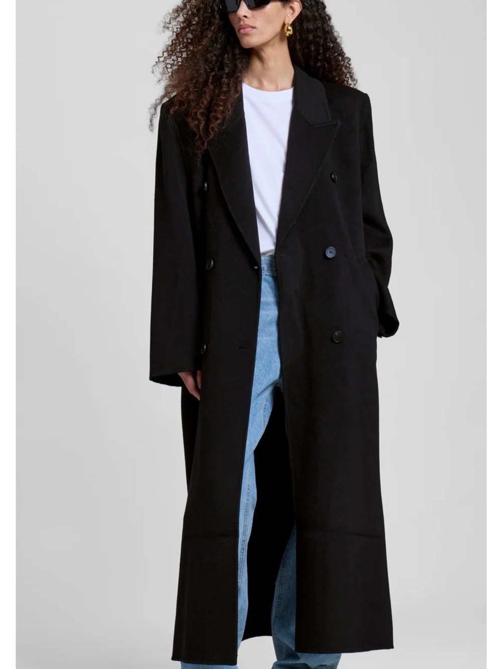 The Frankie Shop Gaia coat Double-Breasted Wide-Leg Overcoat